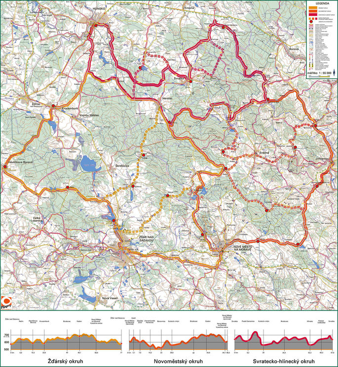 Mapa cyklistické stezky